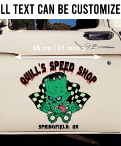 2 Pcs Personalized Hot Rod Garage Monster Garage Vintage Garage Set 02 Vinyl Stickers 09812