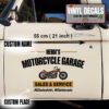 2 Pcs Personalized Hot Rod Garage Motorcycle Garage Pinstriping Garage Kustom Kulture Garage Vinyl Sticker 10047