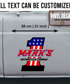 2 Pcs Personalized Hot Rod Garage Motorcycle Garage Pinstriping Garage Kustom Kulture Garage Vinyl Sticker 10098