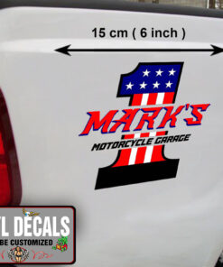 2 Pcs Personalized Hot Rod Garage Motorcycle Garage Pinstriping Garage Kustom Kulture Garage Vinyl Sticker 10098