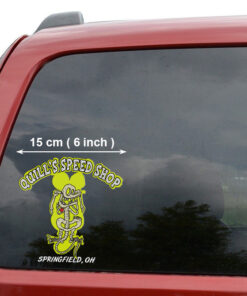 2 Pcs Personalized Hot Rod Garage Old School Garage Kustom Kulture Set 02 Vinyl Stickers 09857