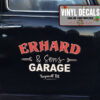 2 Pcs Personalized Hot Rod Garage Pinstriping Door Art Lettering Vinyl Sticker 09937