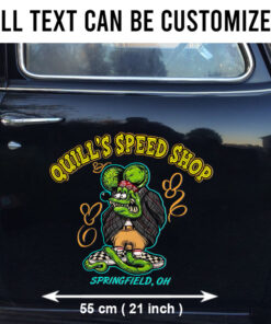 2 Pcs Personalized Hot Rod Garage Pinstriping Old School Garage Set 02 Vinyl Stickers 09856