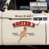2 Pcs Personalized Hot Rod Garage Pinup Girl Special Delivery Transport Service Vinyl Sticker 09938