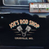 2 Pcs Personalized Hot Rod Garage Piston Car Lettering Rod Shop Vinyl Sticker 10051