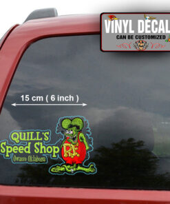 2 Pcs Personalized Hot Rod Garage Rat Poison Rat Fink Vinyl Sticker 10018