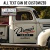 2 Pcs Personalized Hot Rod Garage Rat Rod Truck Lettering Vinyl Sticker 10063