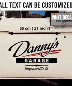 2 Pcs Personalized Hot Rod Garage Rat Rod Truck Lettering Vinyl Sticker 10063