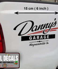 2 Pcs Personalized Hot Rod Garage Rat Rod Truck Lettering Vinyl Sticker 10063