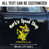 2 Pcs Personalized Hot Rod Garage Rat Rod Garage Pinstripe Kustom Kulture Set 02 Vinyl Stickers 09799