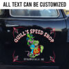 2 Pcs Personalized Hot Rod Garage Rat Rod Garage Pinstripe Kustom Kulture Set 02 Vinyl Stickers 09800
