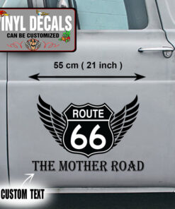 2 Pcs Personalized Hot Rod Garage Route 66 Rat Rod Vinyl Sticker 10052