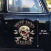 2 Pcs Personalized Hot Rod Garage Skull Speed Shop Vinyl Stickers 09675