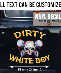 2 Pcs Personalized Hot Rod Garage Skull Garage Door Art Lettering Vinyl Sticker 09962