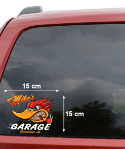 2 Pcs Personalized Hot Rod Garage Speed Shop Kustom Kultrure Old School Vinyl Sticker 09671
