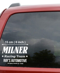 2 Pcs Personalized Hot Rod Garage Speed Shop Kustom Kultrure Old School Vinyl Stickers 09516