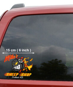 2 Pcs Personalized Hot Rod Garage Speed Shop Kustom Kultrure Old School Vinyl Stickers 09546