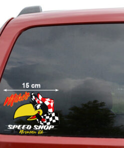 2 Pcs Personalized Hot Rod Garage Speed Shop Kustom Kultrure Old School Vinyl Stickers 09604