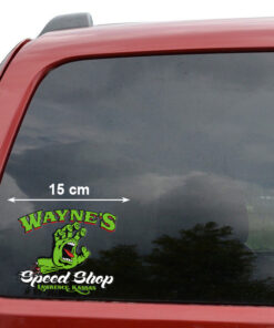 2 Pcs Personalized Hot Rod Garage Speed Shop Kustom Kultrure Old School Vinyl Stickers 09617