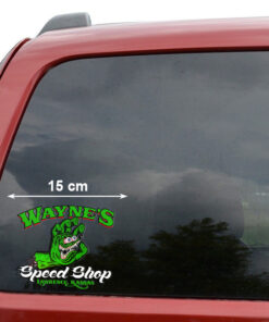 2 Pcs Personalized Hot Rod Garage Speed Shop Kustom Kultrure Old School Vinyl Stickers 09632