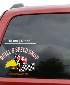 2 Pcs Personalized Hot Rod Garage Speed Shop Racing Set 02 Vinyl Stickers 09845