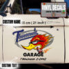 2 Pcs Personalized Hot Rod Garage Vintage Garage Vinyl Sticker 09974