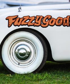 2 Pcs Personalized Hot Rod Lettering Crowl Hood Decor Vinyl Sticker 10009