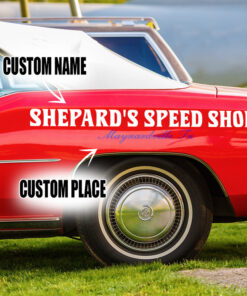 2 Pcs Personalized Hot Rod Lettering Crowl Hood Decor Vinyl Sticker 10010