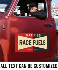 2 Pcs Personalized Hot Rod Rat Piss Race Fuels Vinyl Sticker 09694
