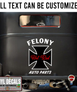 2 Pcs Personalized Iron Cross Vinyl Sticker 10282