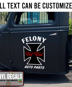 2 Pcs Personalized Iron Cross Vinyl Sticker 10282