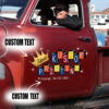 2 Pcs Personalized Kustom Panting Hot Rod Set 02 Vinyl Stickers 09735