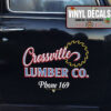 2 Pcs Personalized Lumber Co Hot Rod Garage Vinyl Sticker 09970