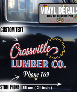 2 Pcs Personalized Lumber Co Hot Rod Garage Vinyl Sticker 09970