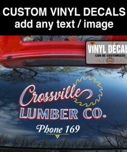 2 Pcs Personalized Lumber Co Hot Rod Garage Vinyl Sticker 09970