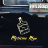 2 Pcs Personalized Medicine Man Hot Rod Garage Vinyl Sticker 10045