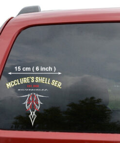 2 Pcs Personalized Pinstripe Hot Rod Garage Lettering Speed Shop Set 02 Vinyl Stickers 09863
