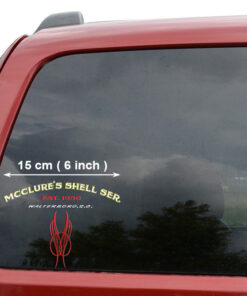 2 Pcs Personalized Pinstripe Hot Rod Garage Lettering Speed Shop Set 02 Vinyl Stickers 09865