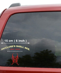 2 Pcs Personalized Pinstripe Hot Rod Garage Lettering Speed Shop Set 02 Vinyl Stickers 09866