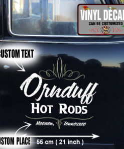 2 Pcs Personalized Pinstriping Garage Hot Rod Kustom Kulture Vinyl Sticker 09975