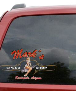 2 Pcs Personalized Pinup Candle Spark Plugs Hot Rod Garage Set 02 Vinyl Stickers 09790