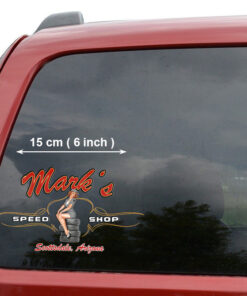 2 Pcs Personalized Pinup Girl Spark Plug Hot Rod Garage Pinstriping Set 02 Vinyl Stickers 09871
