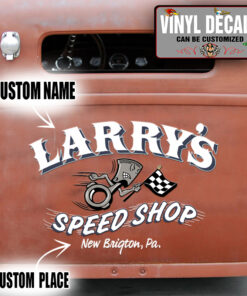 2 Pcs Personalized Piston Flag Vinyl Sticker 10289