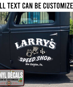 2 Pcs Personalized Piston Flag Vinyl Sticker 10289