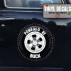 2 Pcs Personalized Power By Hot Rod Garage Vinyl Sticker 09964