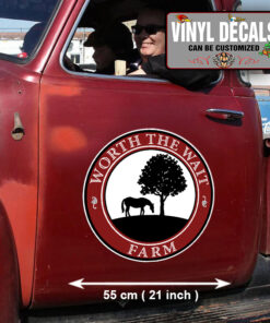 2 Pcs Personalized Ranch Truck Lettering Hot Rod Farm Truck Vinyl Sticker 10067