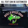 2 Pcs Personalized Rat Face Hot Rod Garage Set 02 Vinyl Stickers 09787