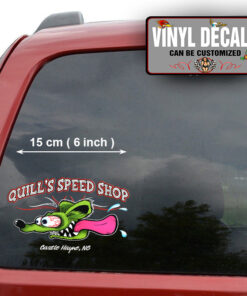 2 Pcs Personalized Rat Rod Hot Rod Garage Hot Rod Garage Vinyl Sticker 09936