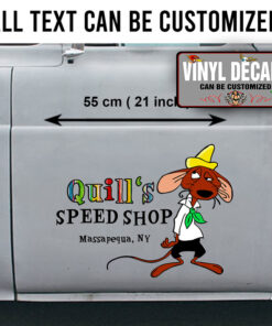 2 Pcs Personalized Rat Rod Hot Rod Garage Vinyl Sticker 09894