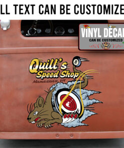 2 Pcs Personalized Rat Rod Lettering Vinyl Sticker 10272